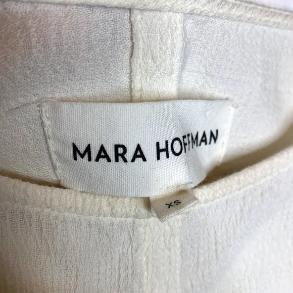 MARA HOFFMAN "Frankie" Cream Woven Boxy Blouse - Picture 8 of 11